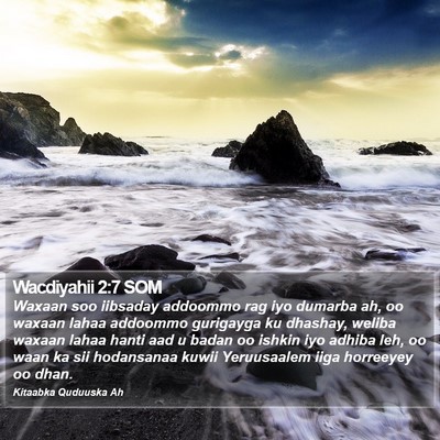 Wacdiyahii 2:7 SOM Bible Verse Image