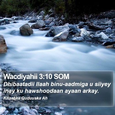 Wacdiyahii 3:10 SOM Bible Verse Image