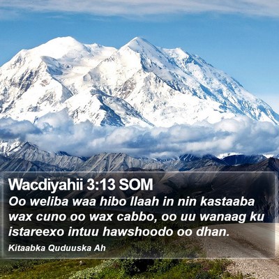 Wacdiyahii 3:13 SOM Bible Verse Image