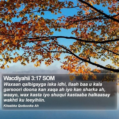 Wacdiyahii 3:17 SOM Bible Verse Image