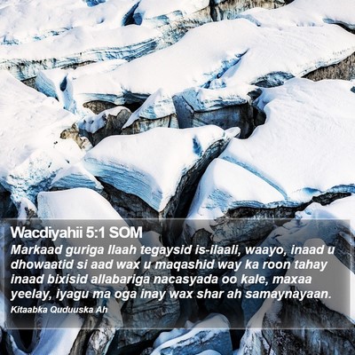Wacdiyahii 5:1 SOM Bible Verse Image