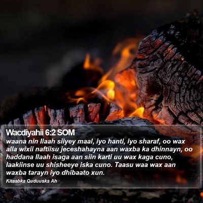 Wacdiyahii 6:2 SOM Bible Verse Image