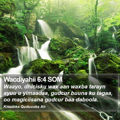 Wacdiyahii 6:4 SOM Bible Verse Image