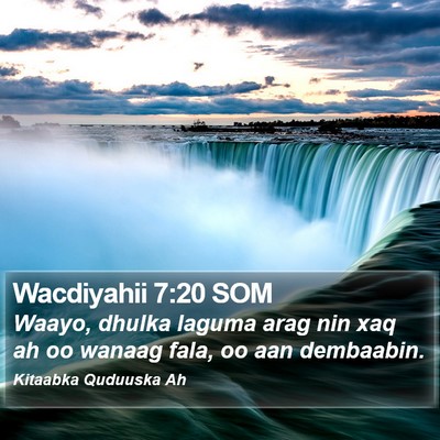 Wacdiyahii 7:20 SOM Bible Verse Image