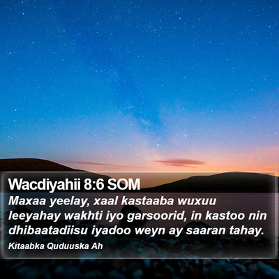 Wacdiyahii 8:6 SOM Bible Verse Image