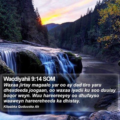 Wacdiyahii 9:14 SOM Bible Verse Image