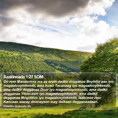 Xaakinnada 1:27 SOM Bible Verse Image