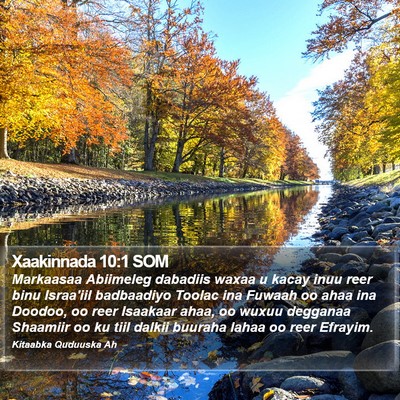 Xaakinnada 10:1 SOM Bible Verse Image