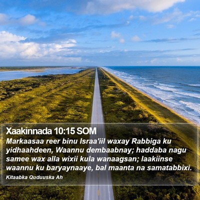 Xaakinnada 10:15 SOM Bible Verse Image