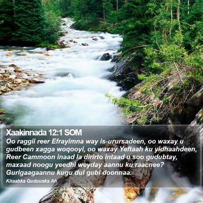 Xaakinnada 12:1 SOM Bible Verse Image