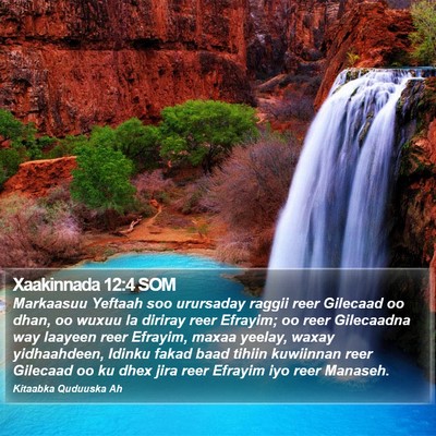 Xaakinnada 12:4 SOM Bible Verse Image