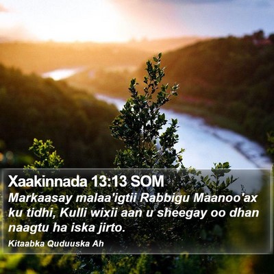Xaakinnada 13:13 SOM Bible Verse Image