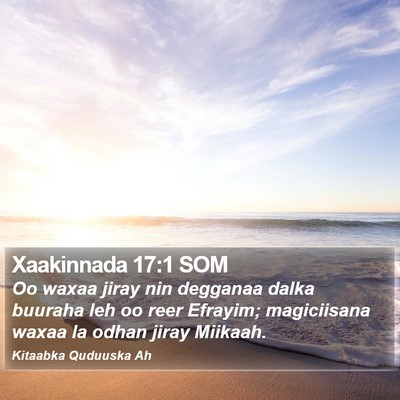 Xaakinnada 17:1 SOM Bible Verse Image