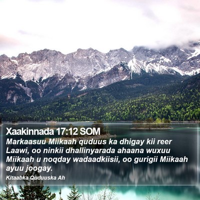 Xaakinnada 17:12 SOM Bible Verse Image