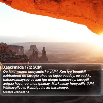 Xaakinnada 17:2 SOM Bible Verse Image