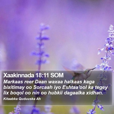 Xaakinnada 18:11 SOM Bible Verse Image