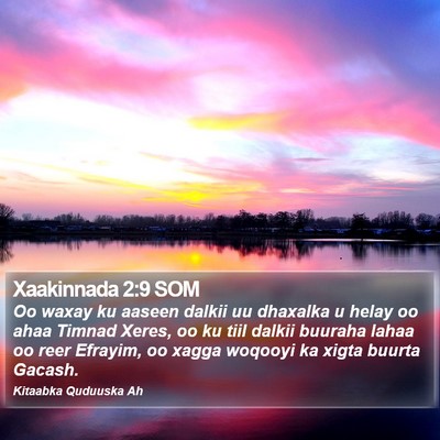 Xaakinnada 2:9 SOM Bible Verse Image
