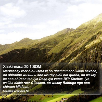 Xaakinnada 20:1 SOM Bible Verse Image