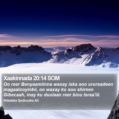 Xaakinnada 20:14 SOM Bible Verse Image