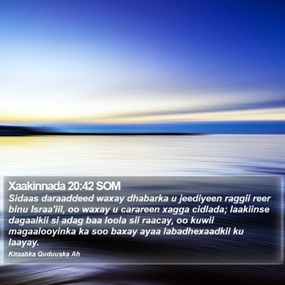 Xaakinnada 20:42 SOM Bible Verse Image