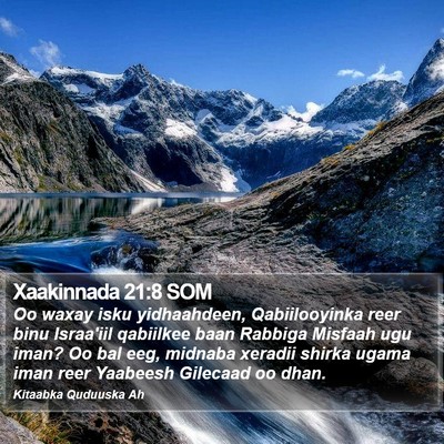Xaakinnada 21:8 SOM Bible Verse Image