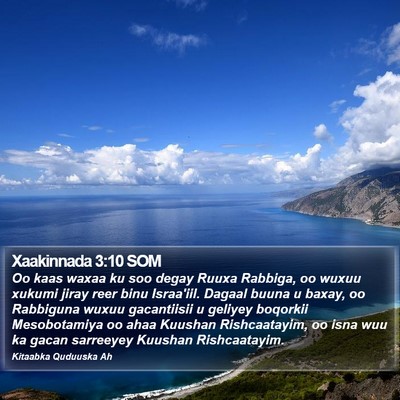 Xaakinnada 3:10 SOM Bible Verse Image