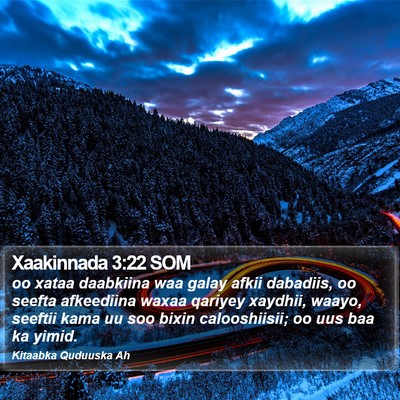 Xaakinnada 3:22 SOM Bible Verse Image