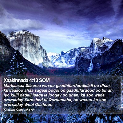 Xaakinnada 4:13 SOM Bible Verse Image