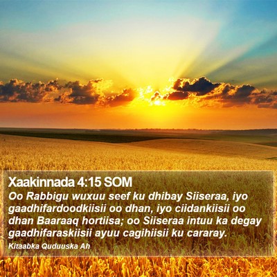 Xaakinnada 4:15 SOM Bible Verse Image
