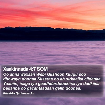 Xaakinnada 4:7 SOM Bible Verse Image