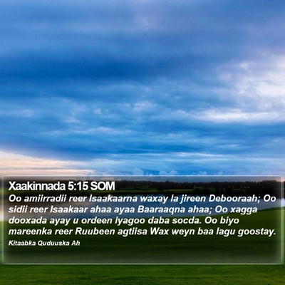 Xaakinnada 5:15 SOM Bible Verse Image