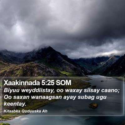 Xaakinnada 5:25 SOM Bible Verse Image