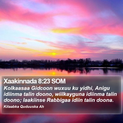 Xaakinnada 8:23 SOM Bible Verse Image