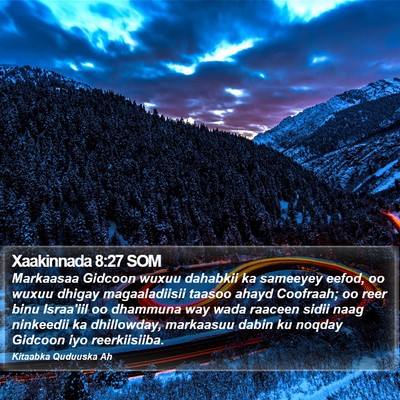 Xaakinnada 8:27 SOM Bible Verse Image