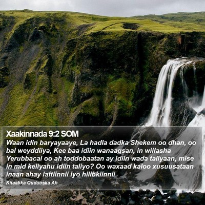 Xaakinnada 9:2 SOM Bible Verse Image