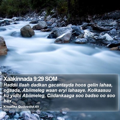 Xaakinnada 9:29 SOM Bible Verse Image