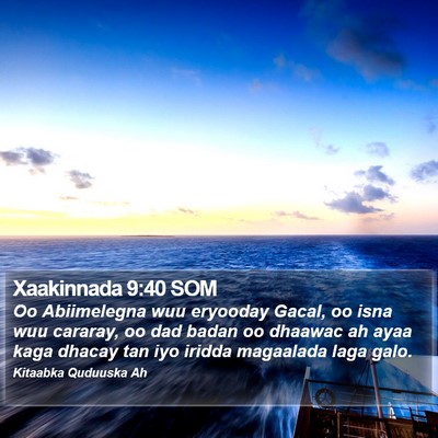 Xaakinnada 9:40 SOM Bible Verse Image