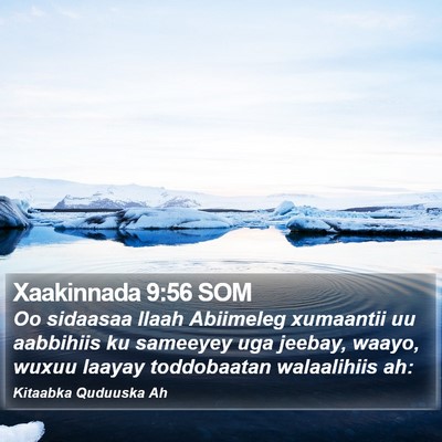Xaakinnada 9:56 SOM Bible Verse Image