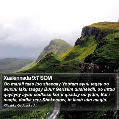 Xaakinnada 9:7 SOM Bible Verse Image