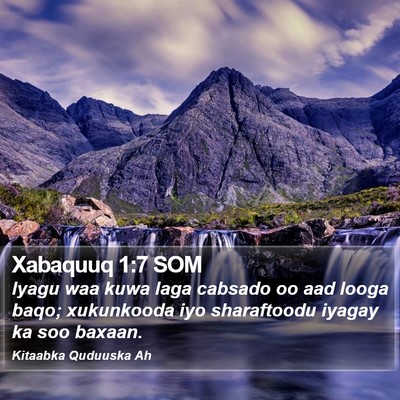 Xabaquuq 1:7 SOM Bible Verse Image