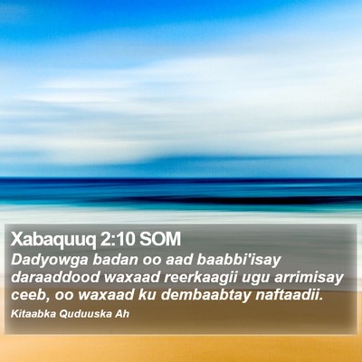 Xabaquuq 2:10 SOM Bible Verse Image