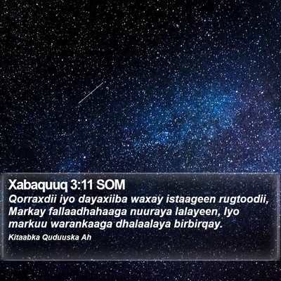 Xabaquuq 3:11 SOM Bible Verse Image