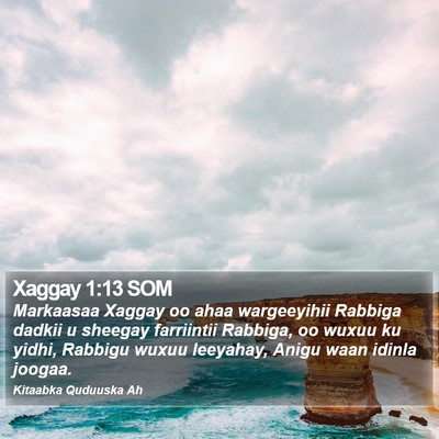 Xaggay 1:13 SOM Bible Verse Image