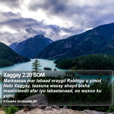 Xaggay 2:20 SOM Bible Verse Image