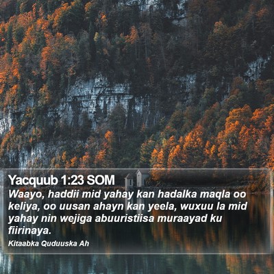 Yacquub 1:23 SOM Bible Verse Image
