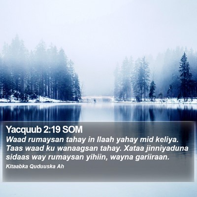 Yacquub 2:19 SOM Bible Verse Image