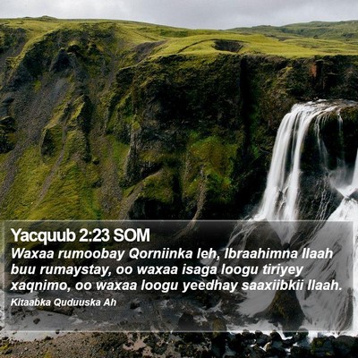 Yacquub 2:23 SOM Bible Verse Image