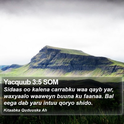Yacquub 3:5 SOM Bible Verse Image