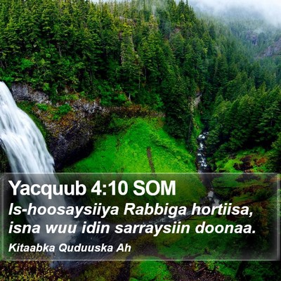 Yacquub 4:10 SOM Bible Verse Image