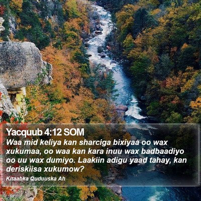 Yacquub 4:12 SOM Bible Verse Image